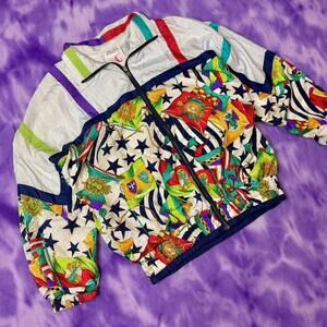 90s Avanti Sportswear multicoloured windbreaker jacket